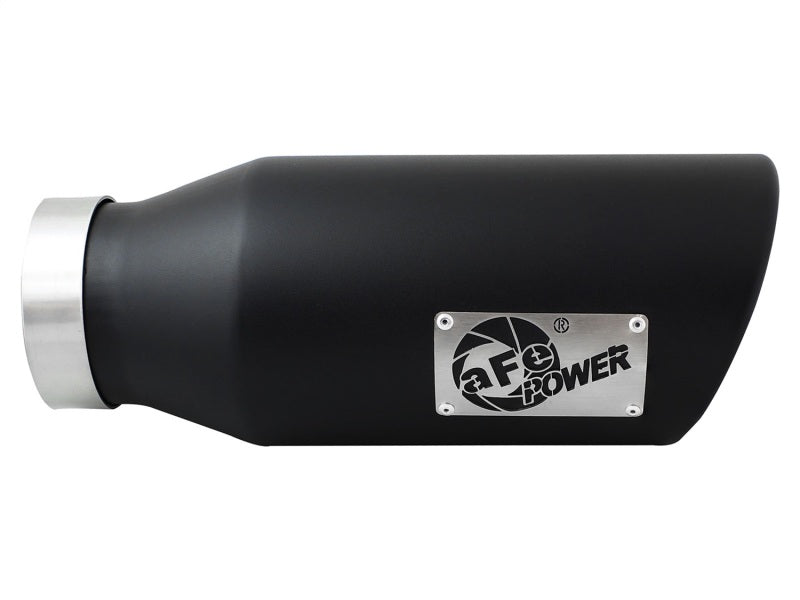 aFe Diesel Exhaust Tip Bolt On Black 4in Inlex x 6in Outlet x 15in - 49T40606-B15