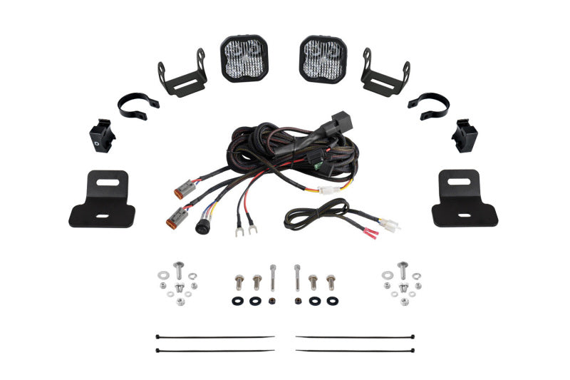 Diode Dynamics 17-24 Can-Am Maverick X3 SS3 Stage Series Ditch Light Kit - Pro White Combo - DD7866