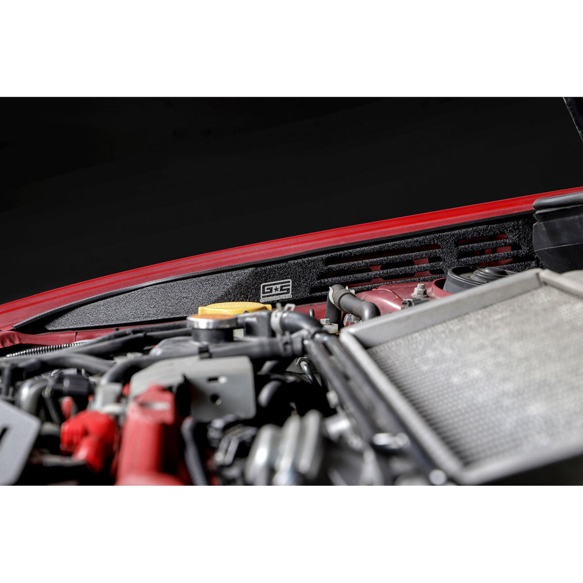 GrimmSpeed 08-14 Subaru Impreza WRX/STI Fender Shroud - Red - GRM096059