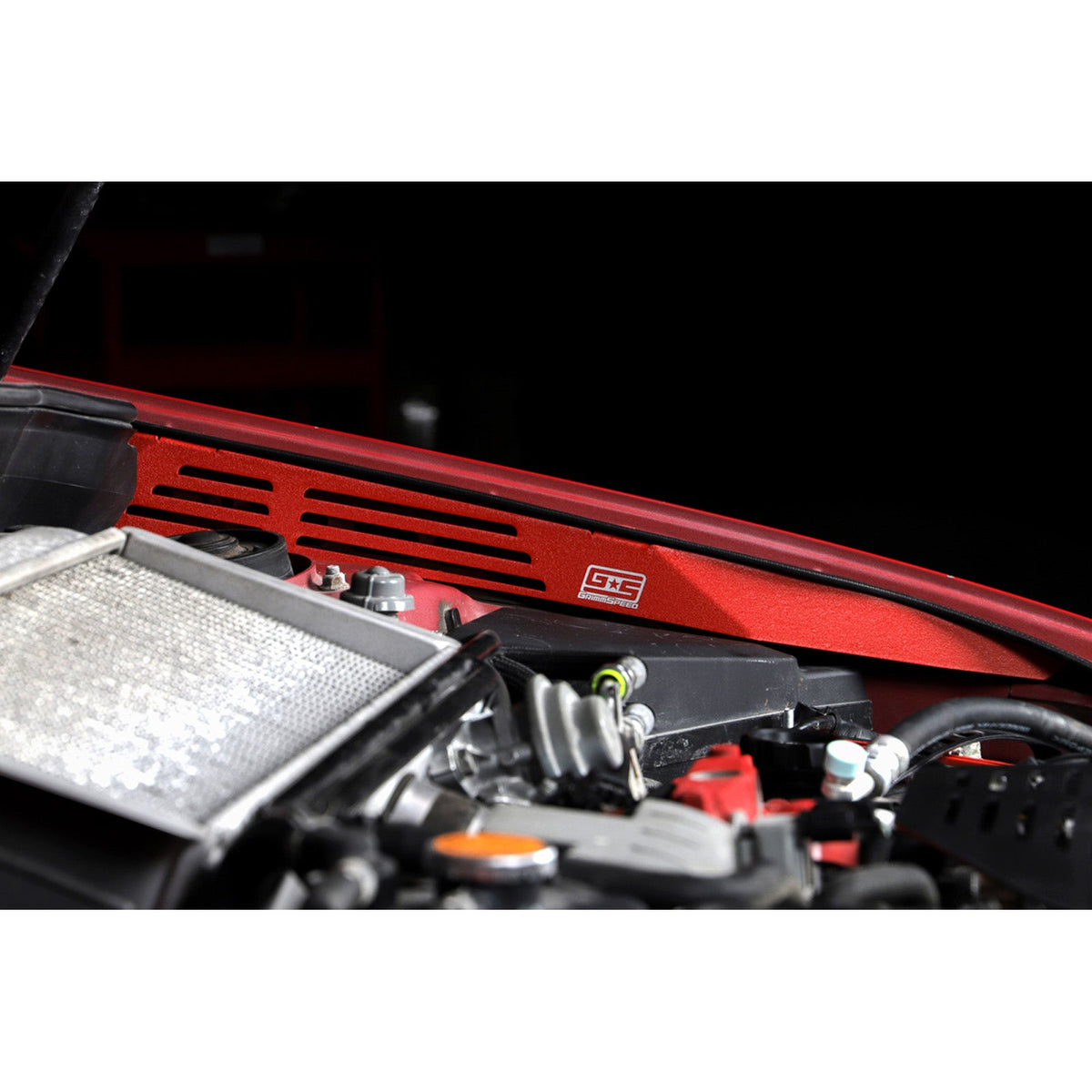 GrimmSpeed 08-14 Subaru Impreza WRX/STI Fender Shroud - Red - GRM096059