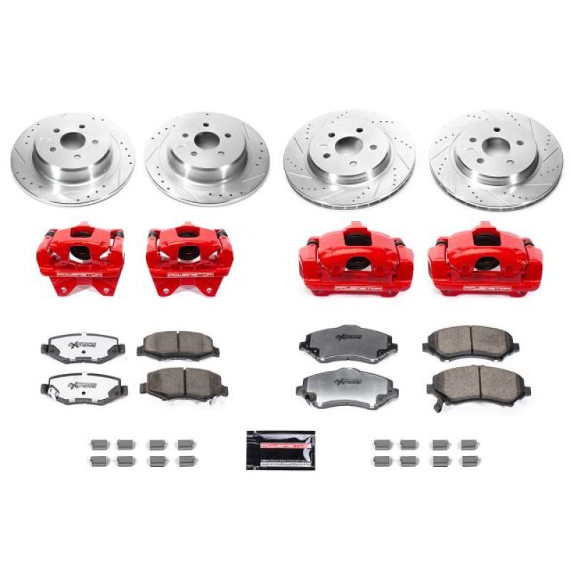 Power Stop 07-17 Jeep Wrangler Front & Rear Big Brake Conversion Kit - BBK-JK-002R for 2007-2018 Jeep Wrangler