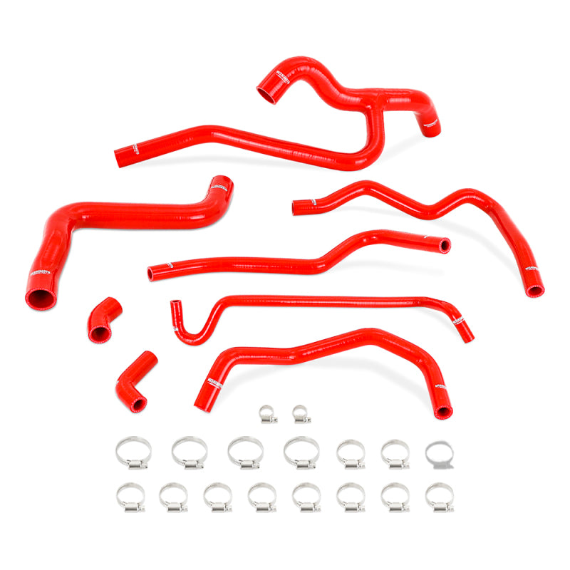 Mishimoto 05-10 Mustang V6 Silicone Radiator &amp; Heater Hose Kit - Red - MMHOSE-MUS40-05RD