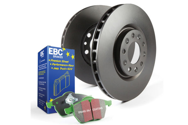 EBC S11 Kits Greenstuff Pads and RK Rotors - S11KR1302 for 1994-1998 Nissan 240SX - front view