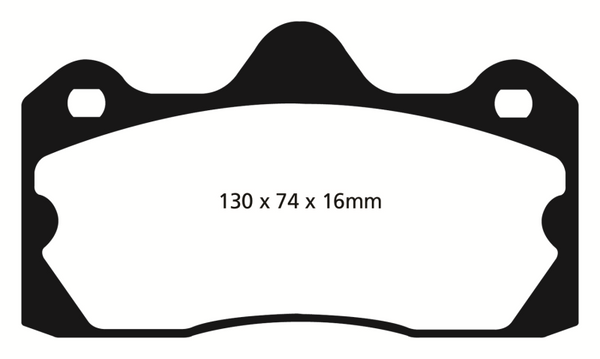 EBC 10+ Lotus Evora 3.5 Redstuff Rear Brake Pads - DP3060C for 2010-2016 Lotus Evora - front view