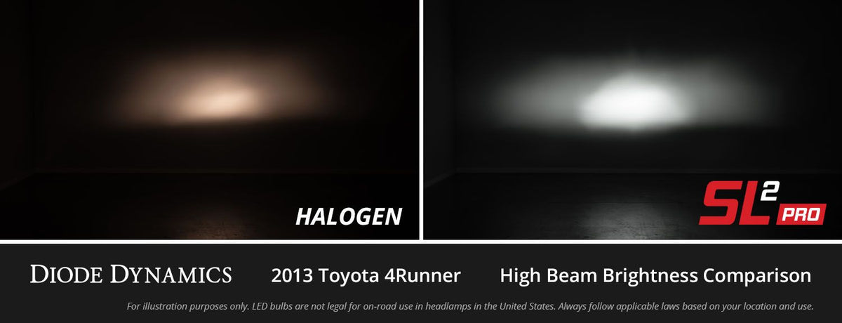 Diode Dynamics 11-24 Dodge RAM 1500/2500/3500 High Beam SL2 LED Headlight Bulbs (Pair) - DD0637P