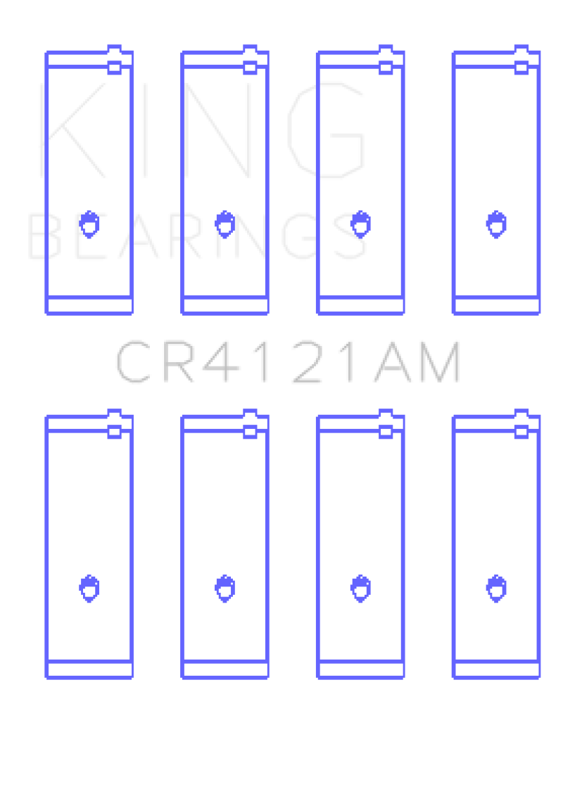 King GM DOHC 16 Valve / Toyota SOHC 8 Valve / DOHC 16 Valve (Size +0.25) Rod Bearing Set - CR4121AM0.25