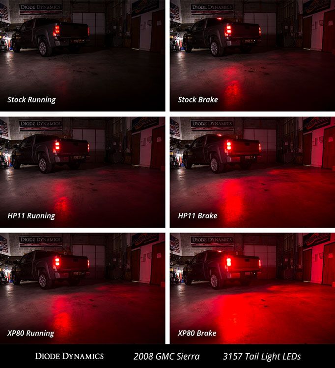 Diode Dynamics 07-13 GMC Sierra 1500 Rear Turn/Tail Light LED 3157 Bulb HP11 LED - Red Set of 4 - DD0051Q