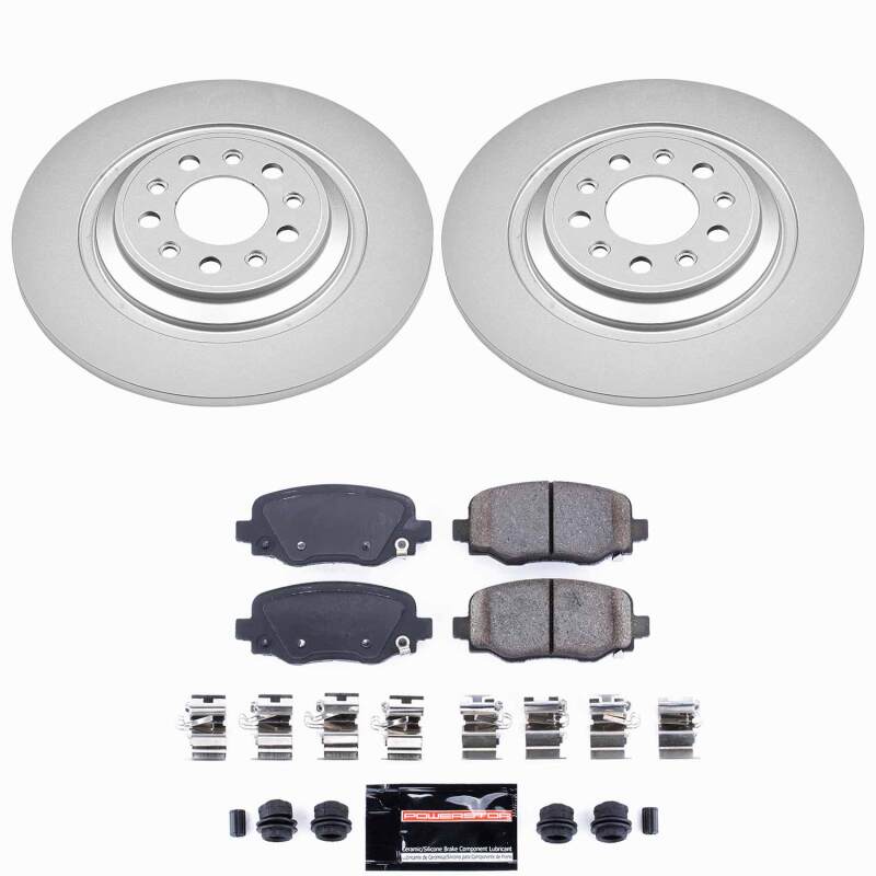 Power Stop 14-23 Jeep Cherokee Rear Z23 Coated Brake Kit - CPK6542-23