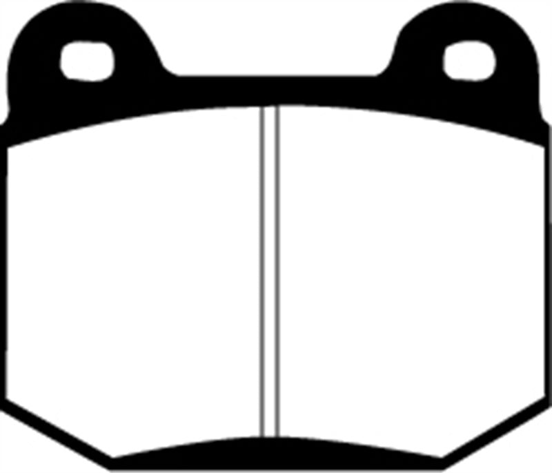 EBC 03-04 Infiniti G35 3.5 (Manual) (Brembo) Greenstuff Rear Brake Pads - DP21537 for 2017-2022 Subaru BRZ - angle view