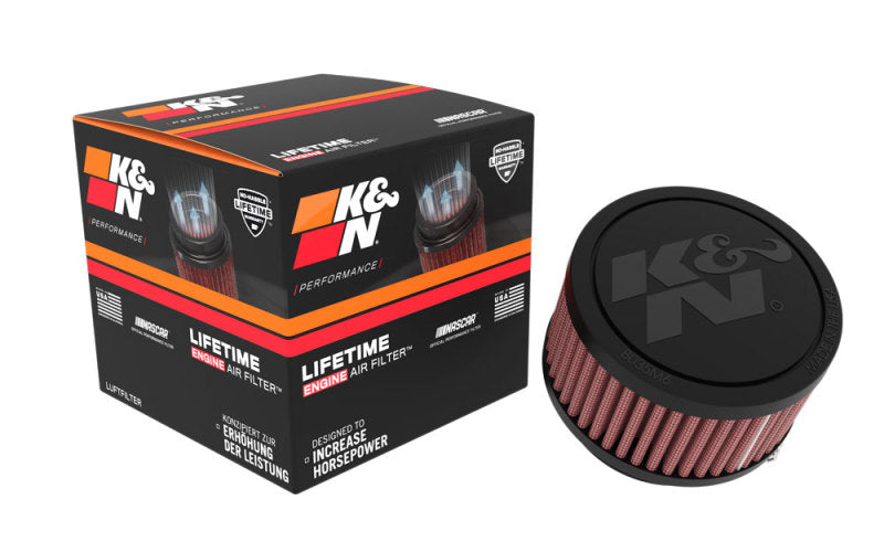 K&amp;N Universal Clamp-On Air Filter 2.25in Flange ID 3.5in OD 2in Height - RU-1900