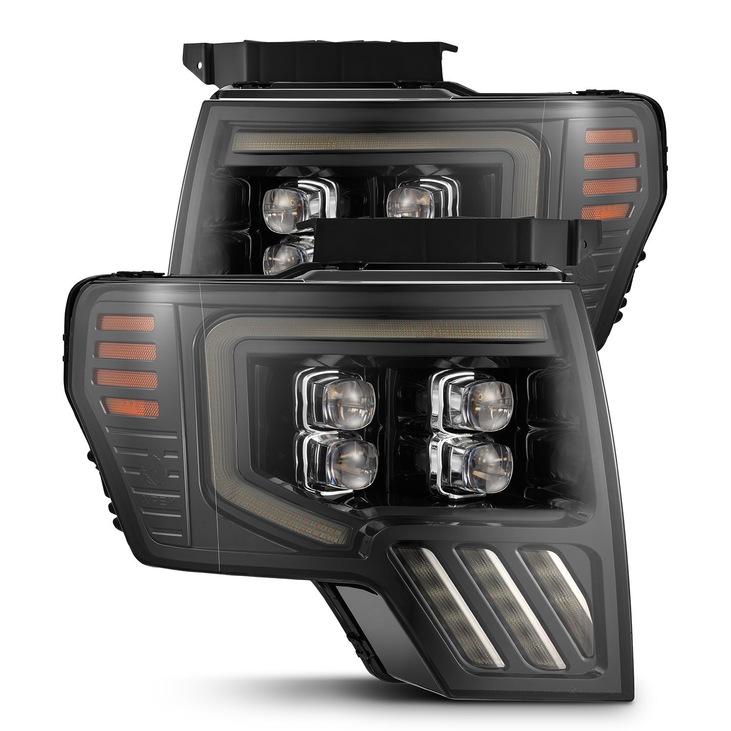 AlphaRex 09-14 Ford F150 NOVA-Series LED Prj. Headlights Alpha Blk w/Activ Light & SeqSig /SB DBL - 880093 for 2009-2014 Ford
