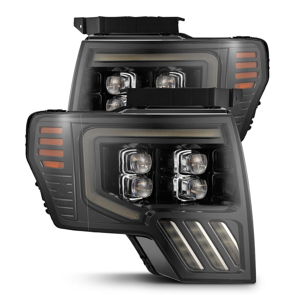 AlphaRex 09-14 Ford F150 NOVA-Series LED Prj. Headlights Alpha Blk w/Activ Light & SeqSig /SB DBL - 880093 for 2009-2014 Ford