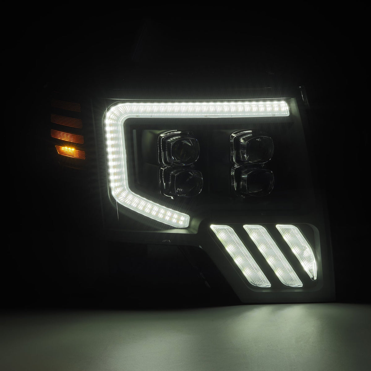 AlphaRex 09-14 Ford F150 NOVA-Series LED Prj. Headlights Black w/Activ Light & SeqSig /SB DBL - 880095 for 2009-2014 Ford F 1