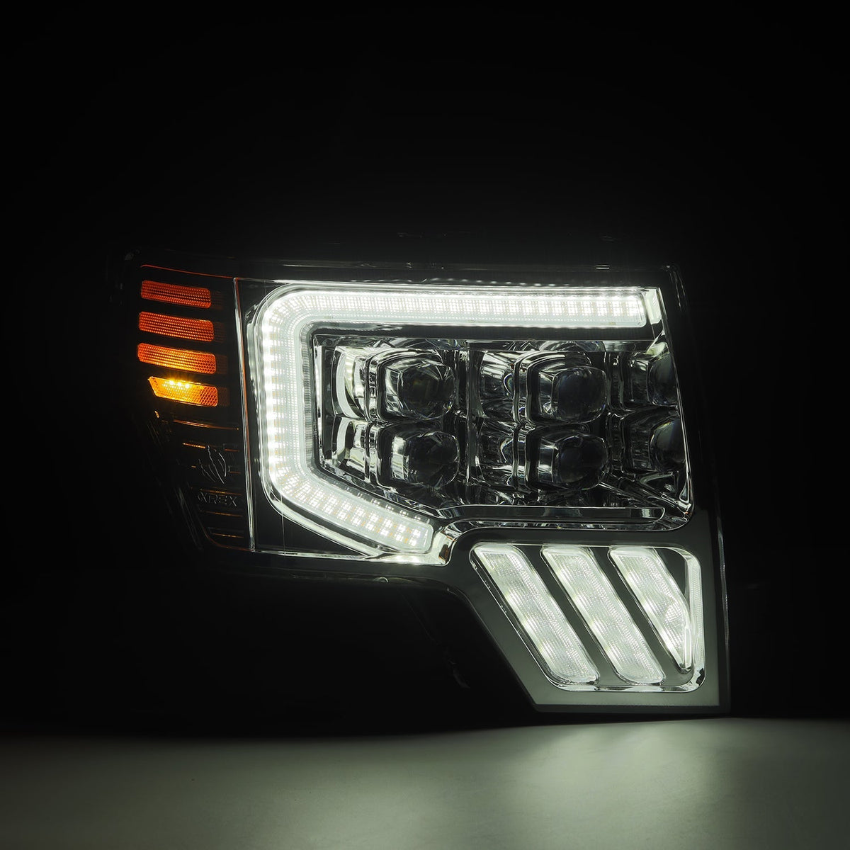 AlphaRex 09-14 Ford F150 NOVA-Series LED Prj. Headlights Chrome w/Activ Light & SeqSig /SB DBL - 880094 for 2009-2014 Ford F 