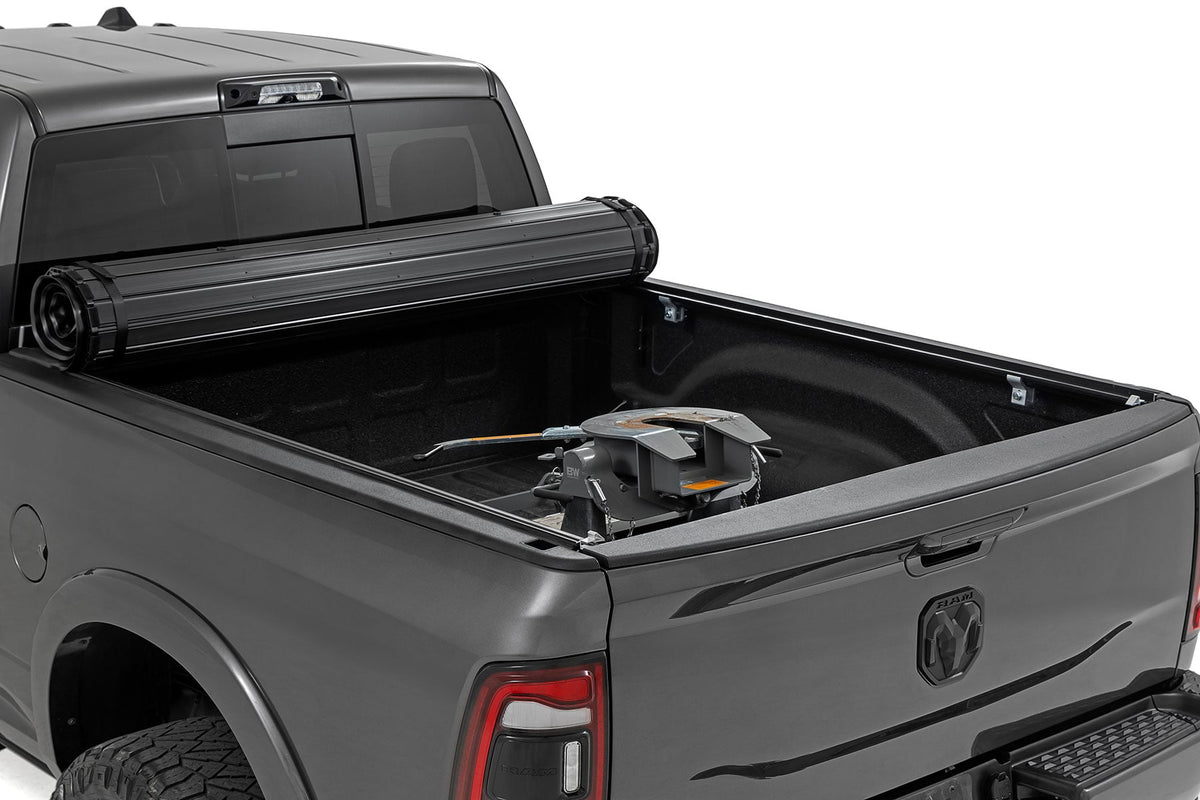 Rough Country - Hard Roll Up Bed Cover - 6'4" Bed - Ram 1500 (10-18)/2500 (10-25) - 50309650 by Rough Country - angle view