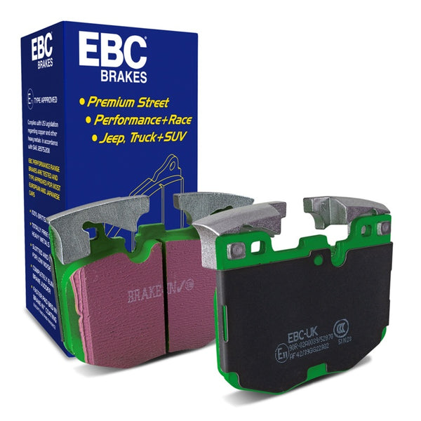 EBC 2017+ BMW 530 2.0L Turbo (G30) Greenstuff Front Brake Pads - DP22302 for 2017-2023 BMW 5 Series - front view