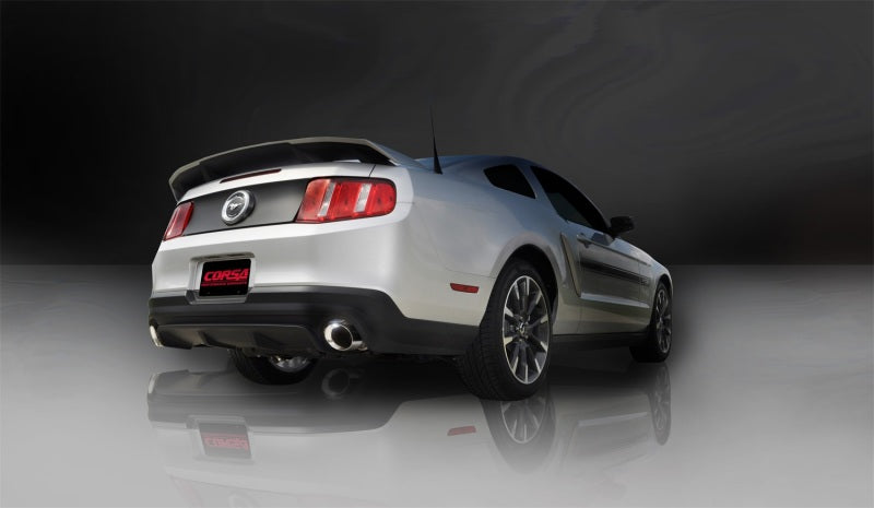 Corsa 2011-2014 Ford Mustang GT/Boss 302 5.0L V8 Polished Sport Axle-Back Exhaust - 14316