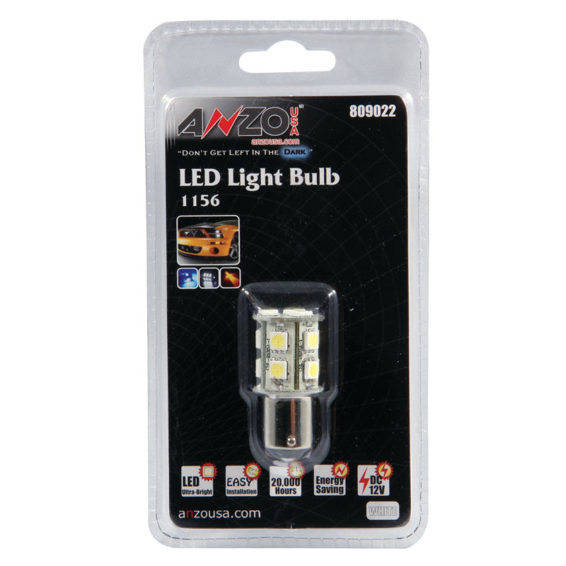 ANZO LED Bulbs Universal LED 1156 White - 13 LEDs 1 3/4in Tall - 809022