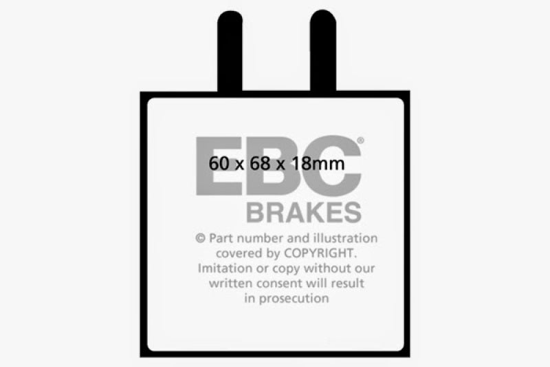EBC 63-68 Ferrari 330 4 Redstuff Front Brake Pads - DP3543C