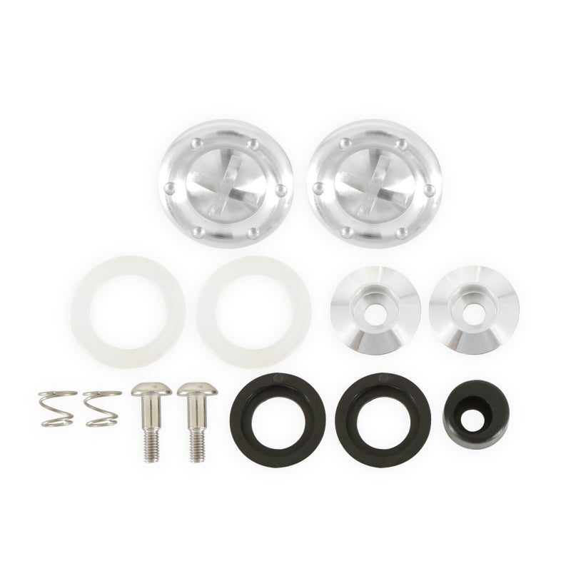 RaceQuip Silver Hardware Pivot Kit for Face Shield Fits PRO & VESTA Model Helmets - 205661RQP