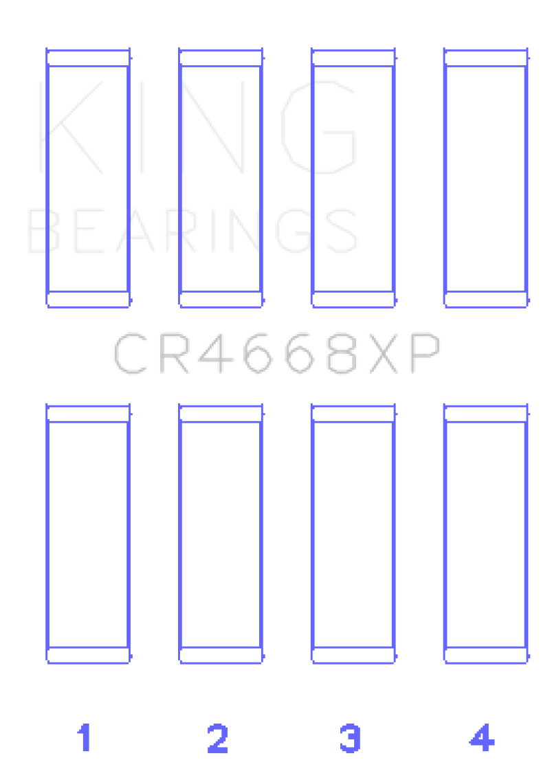 King Engine Bearings Hyundai G4Ke/G4Kc (Size +.026mm) Connecting Rod Bearing Set - CR4668XP.026