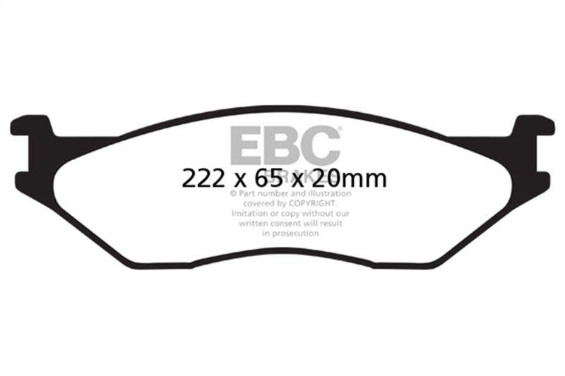 EBC 02-05 Ford Econoline E550 Greenstuff Front Brake Pads - DP61653 by EBC - front view