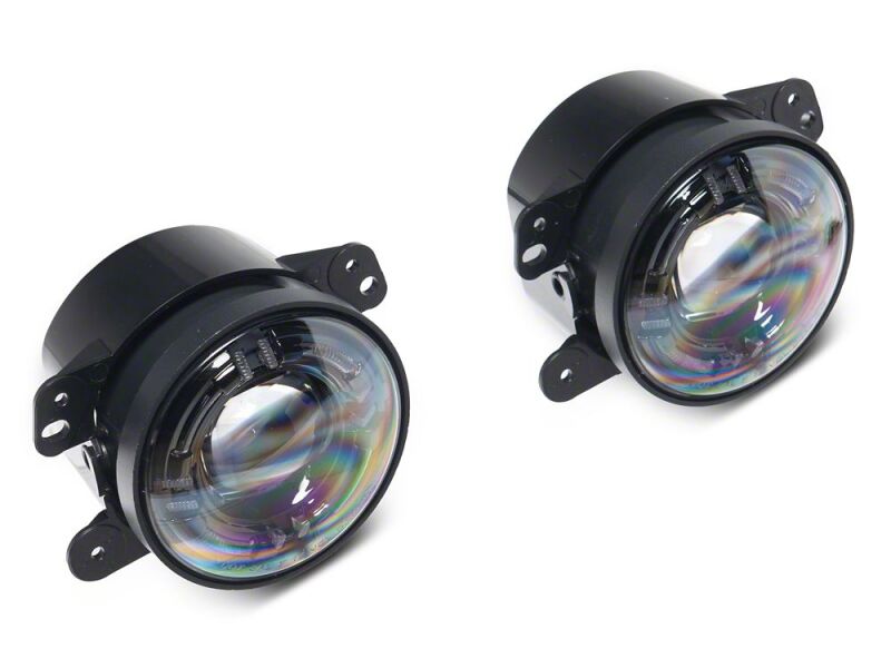 Raxiom 07-18 Jeep Wrangler JK V2 LED Fog Lights with Amber Turn Signals - J238998 - front view