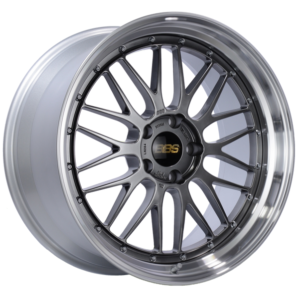 BBS LM 20x10 5x120 ET33 Diamond Black Center Diamond Cut Lip Wheel -82mm PFS/Clip Required - LM284DBPK by BBS - front view
