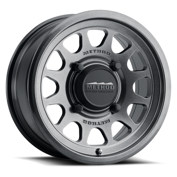 Method MR414 Bead Grip 15x7 / 4+3/13mm Offset / 5x4.5 / 76mm CB Graphite Wheel - MR414570121243 by Method Wheels