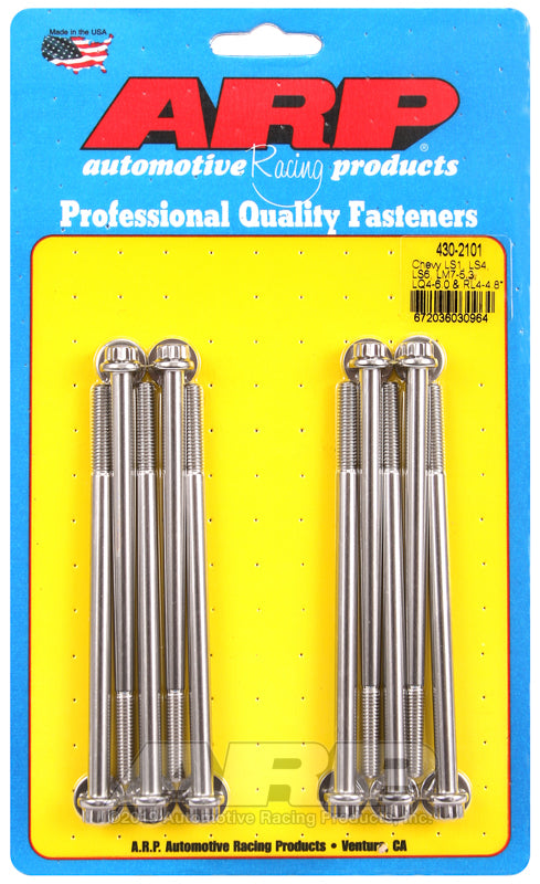 ARP Chevy LS1/LS4/LS6/LM7 5.5, LQ4-6.0 & RL4-4.8 12pt Intake Manifold Bolt Kit - 430-2101