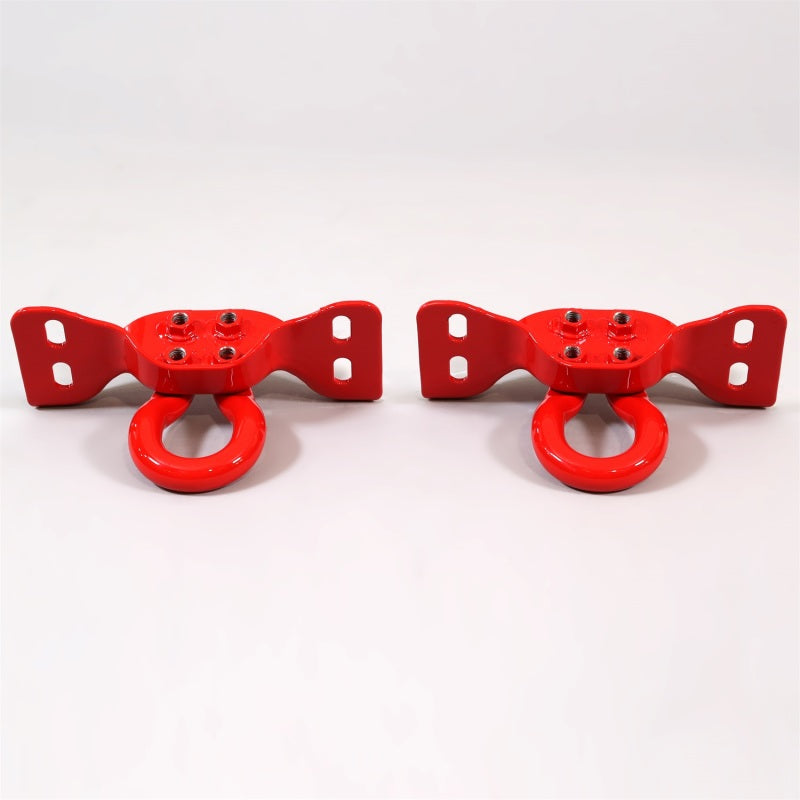 Ford Racing 17-22 Super Duty Tow Hooks - Red (Pair) - M-18954-SDR