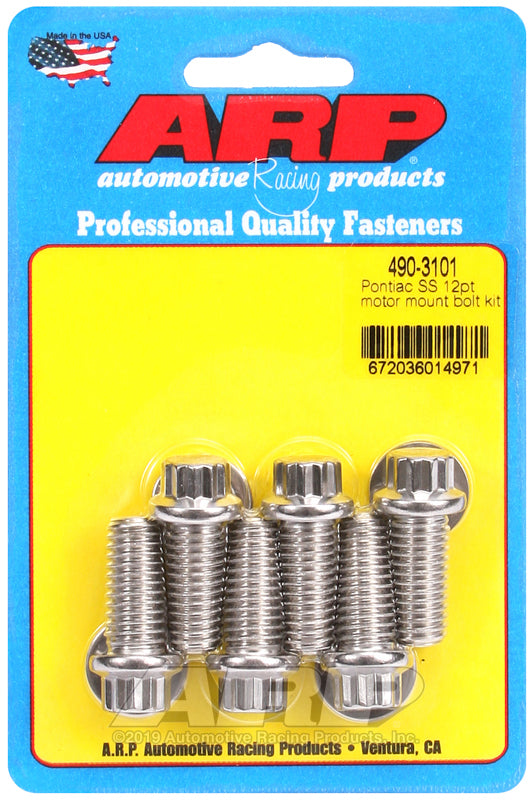 ARP Pontiac SS 12pt Motor Mount Bolt Kit - 490-3101