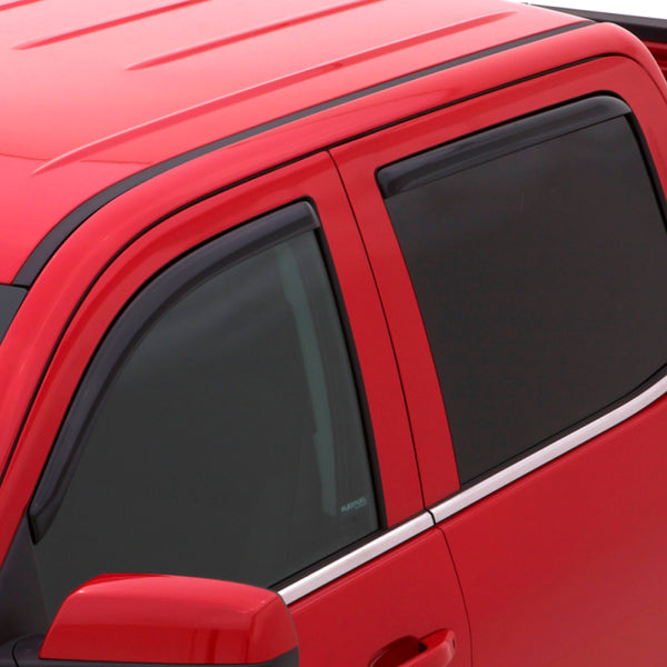 AVS 04-14 Ford F-150 Supercab Ventvisor In-Channel Front & Rear Window Deflectors 4pc - Smoke - 194738 for 2004-2014 Ford F 1