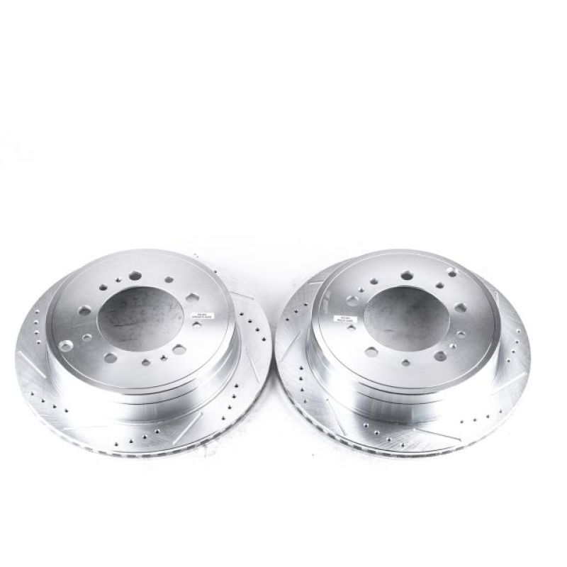 Power Stop 13-21 Toyota Land Cruiser Rear Evolution Drilled & Slotted Rotors - Pair - JBR1355XPR