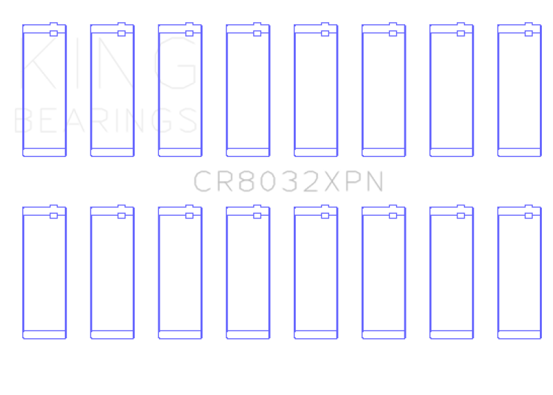 King Chrysler Dodge Hemi 5.7L/6.1L V8 Performance Rod Bearing Set - Size STDX - CR8032XPNSTDX
