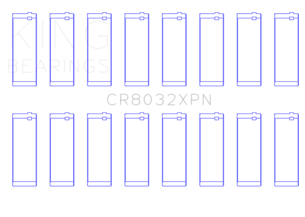 King Chrysler 345/370 16v Connecting Rod Bearing Set - CR8032XPN
