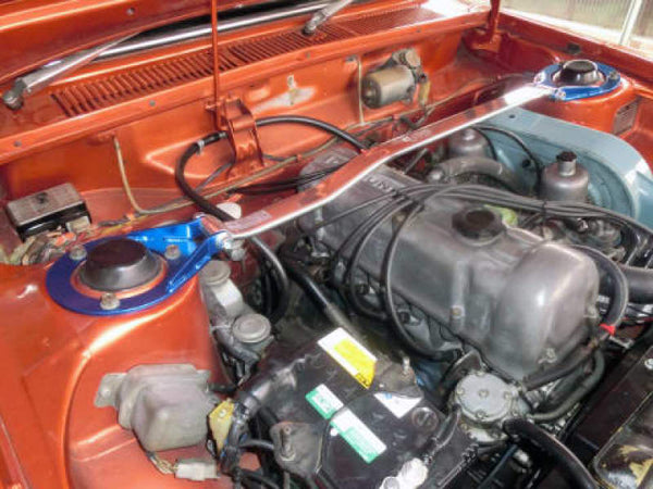 Cusco Type-II Oval Strut Bar 67-73 Datsun 510/Bluebird 1.6L SU Twin Carburetor - 235 540 A by Cusco