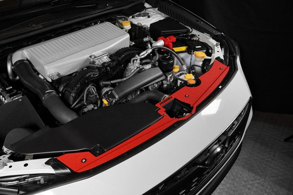 Perrin 22-23 Subaru WRX Radiator Shroud - Red Wrinkle - PSP-ENG-513RD by Perrin Performance - front view