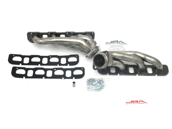 JBA 04-08 Chrysler 5.7L HEMI 1-3/4in Primary Raw 409SS Cat4Ward Header - 1964S for 2005-2008 Dodge Magnum - front view