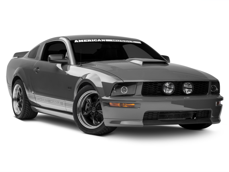 Raxiom 05-09 Ford Mustang Halogen 2010 Style LED Halo Headlights-Blk Hsng(Clear Lens/Excludes GT500) - 101682