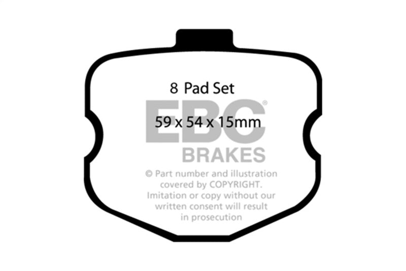 EBC 06-08 Chevrolet Corvette (C6) 7.0 (Z06) Yellowstuff Rear Brake Pads - DP41771/2R