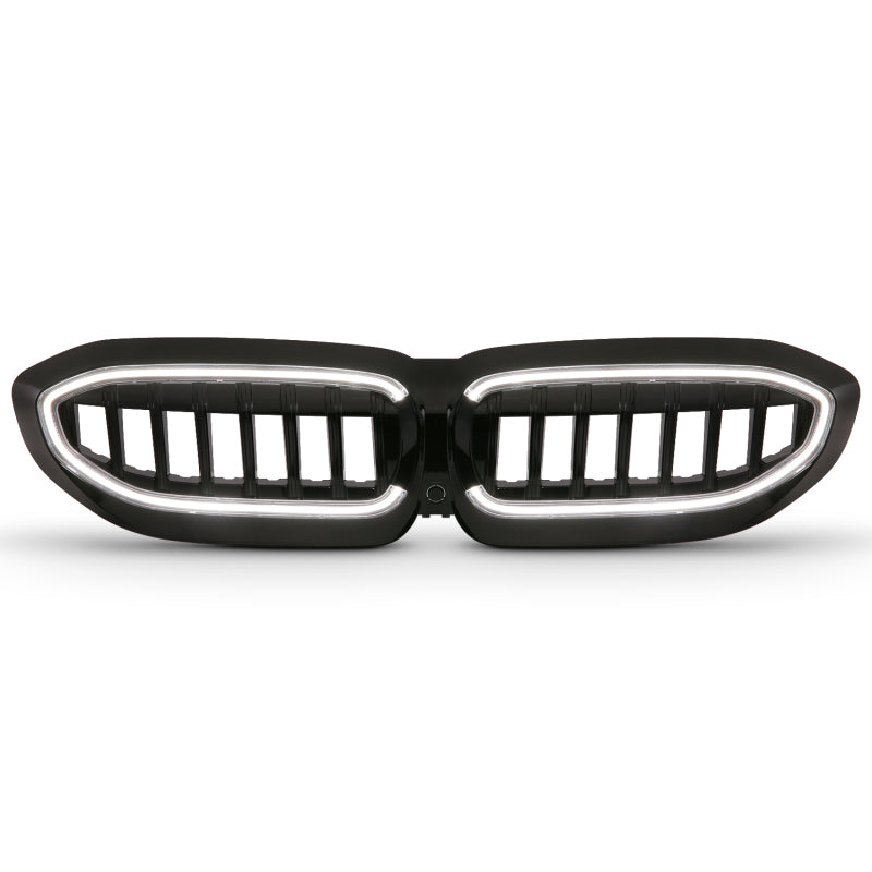 Anzo 19-22 BMW 3 Series Black Housing Full LED Front Grille w/ Initiation &amp; Running Light - 901027