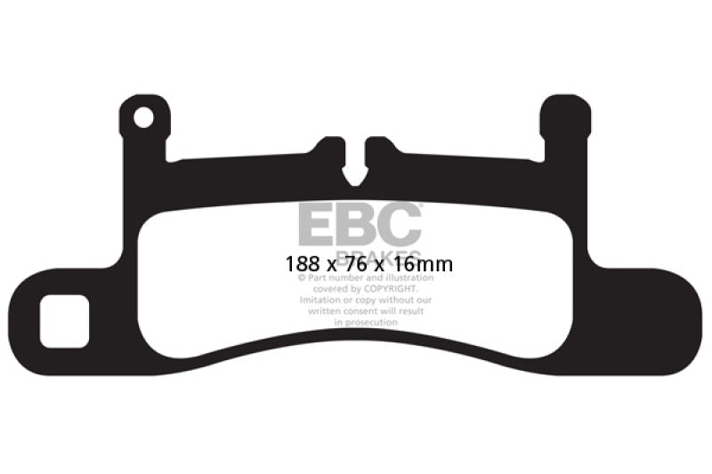 EBC 11+ Porsche Cayenne 3.0 Supercharged Hybrid Extra Duty Rear Brake Pads - ED92098 for 2010-2026 Porsche Cayenne - front vi