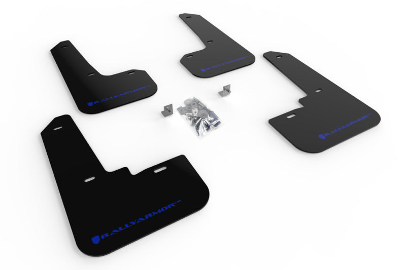 Rally Armor 20-24 Subaru Legacy Black UR Mud Flap w/Blue Logo - MF64-UR-BLK/BL