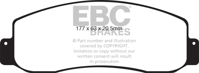 EBC 05-07 Ford F250 (inc Super Duty) 5.4 (2WD) Extra Duty Front Brake Pads - ED91777