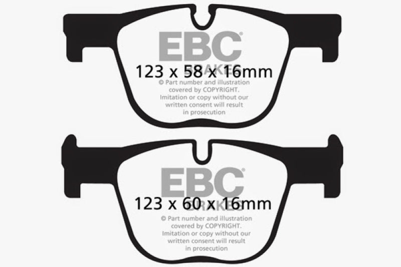 EBC 12+ BMW ActiveHybrid 3 3.0 Turbo Greenstuff Rear Brake Pads - DP22131