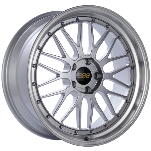 BBS LM 19x8.5 5x120 ET32 Diamond Silver Center Diamond Cut Lip Wheel -82mm PFS/Clip Required - LM227DSPK by BBS