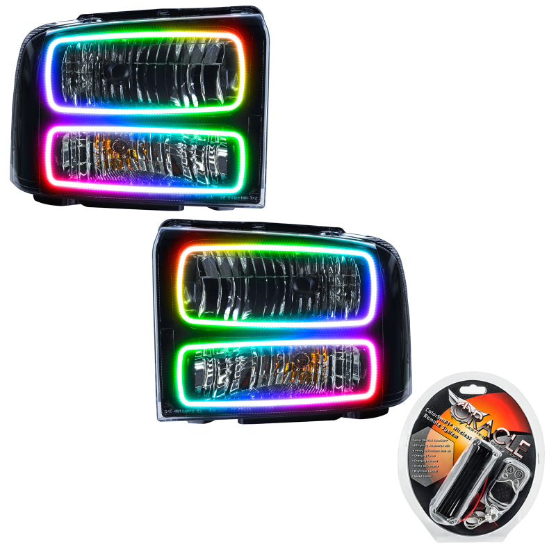 Oracle 05-07 Ford F-250/350 SMD HL - Black - ColorSHIFT SEE WARRANTY - 7161-330