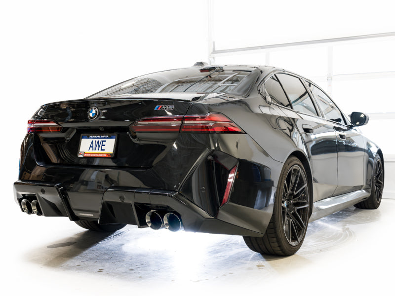 AWE BMW G90/G99 M5 Track Edition Catback Exhaust - Chrome Silver Tips - 3020-42790