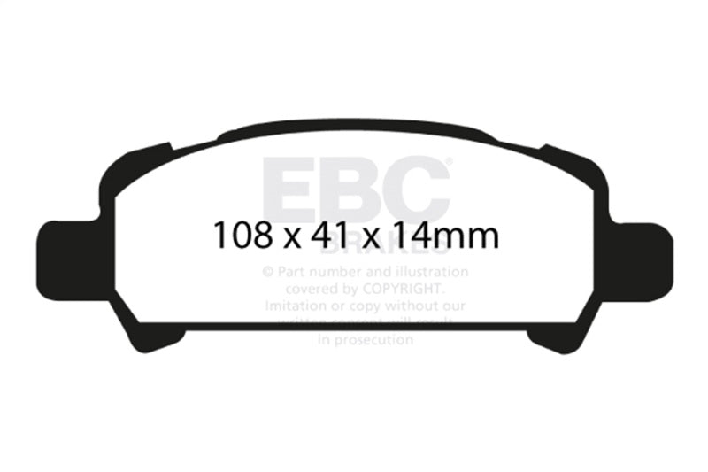 EBC 02-04 Mercedes-Benz C32 AMG (W203) 3.2 Supercharged Ultimax2 Front Brake Pads - UD847 for 1994-2012 Mercedes Benz SL - fr